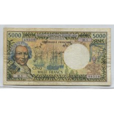 TAHITI POLINESIA FRANCESA 5000 FRANCOS RARO BILLETE EN MUY BUEN ESTADO